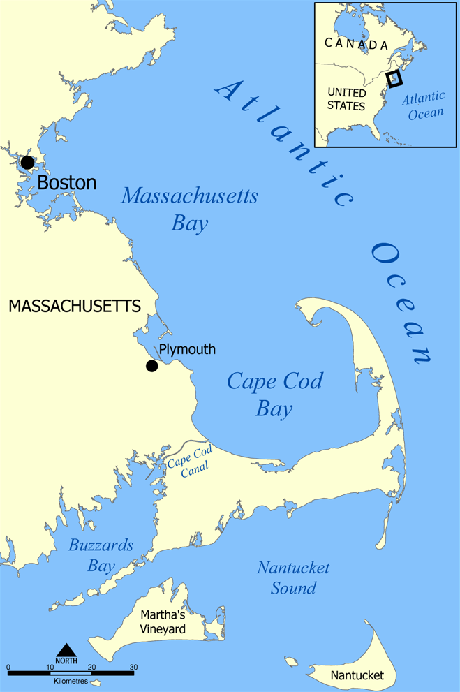 Map of Cape Cod Bay